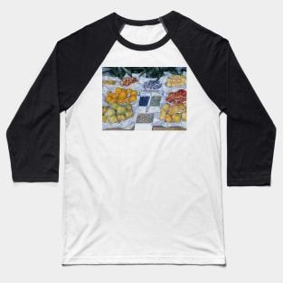 Fruit Displayed on a Stand by Gustave Caillebotte Baseball T-Shirt